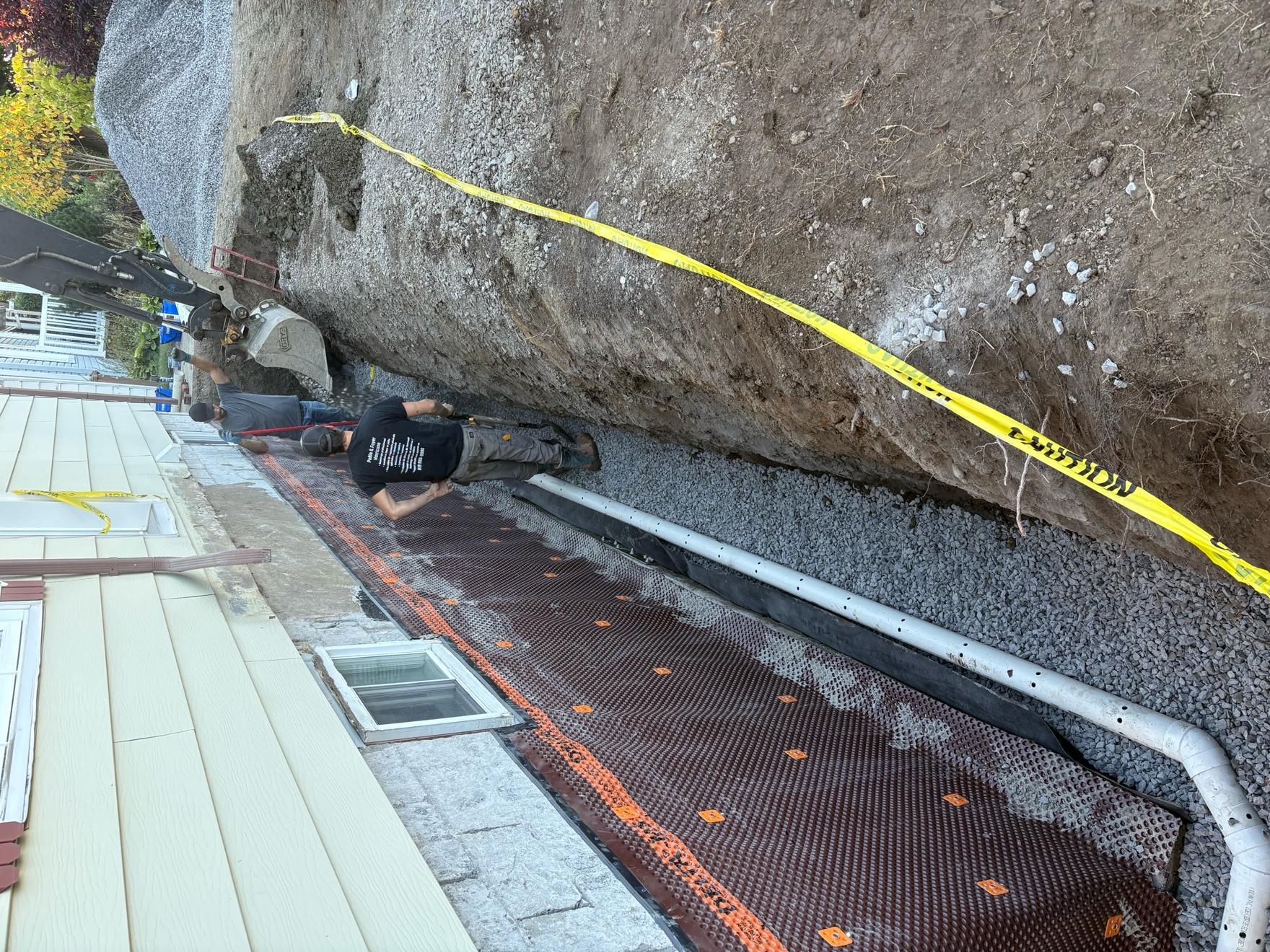Chantier fondation et drainage