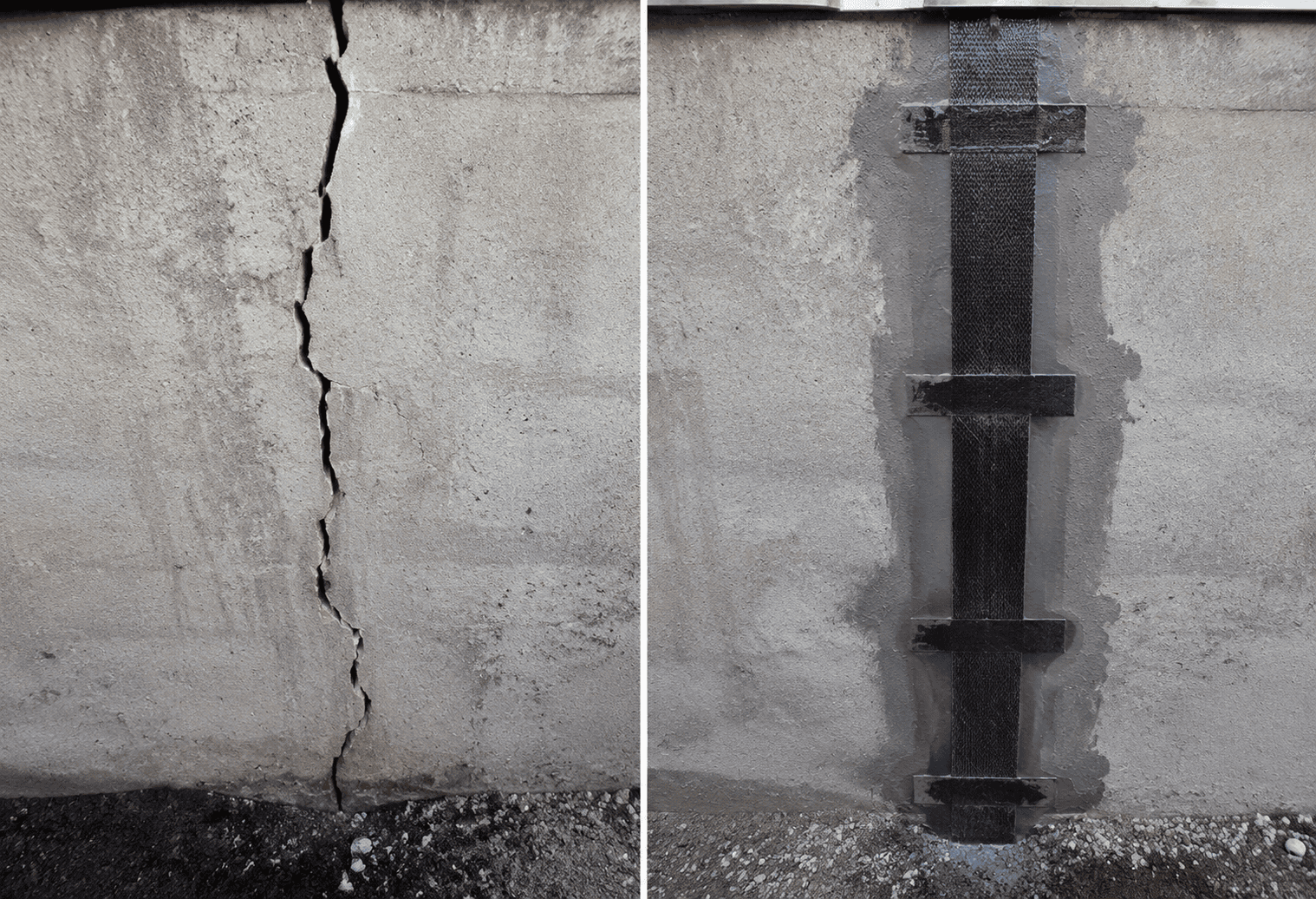 Réparation fissure fondation par injection — Montréal