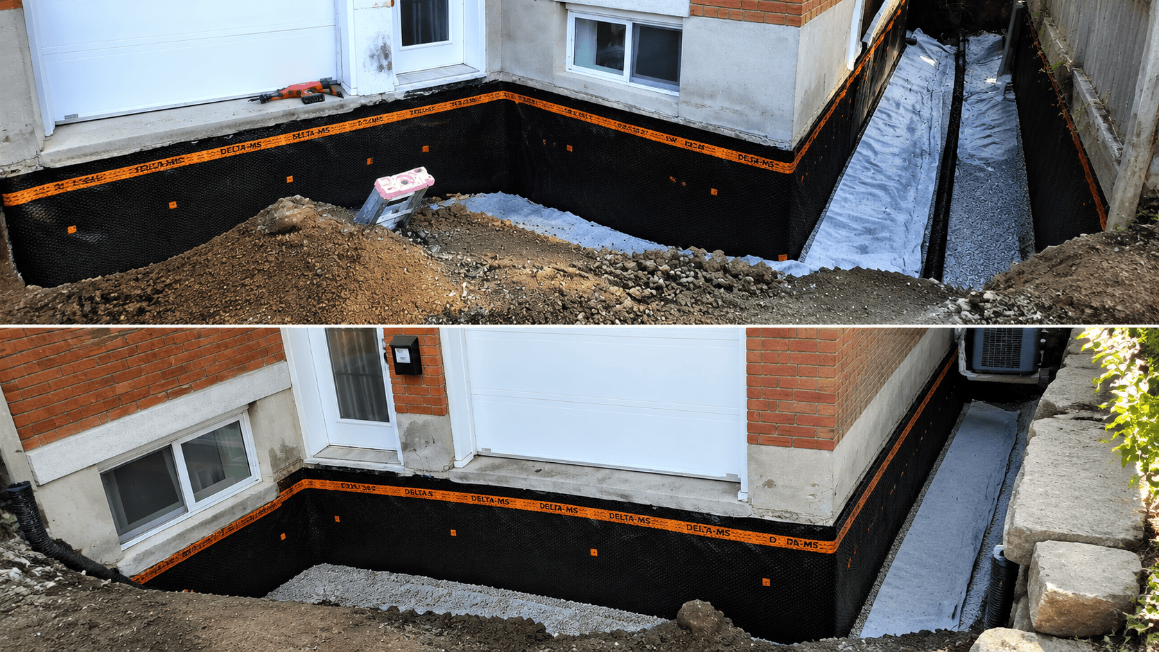 Application membrane d'étanchéité fondation